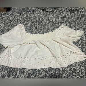 American eagle White floral blouse